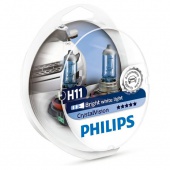 Галогенные лампы H11 Philips Crystal Vision 12V 12362CVSM