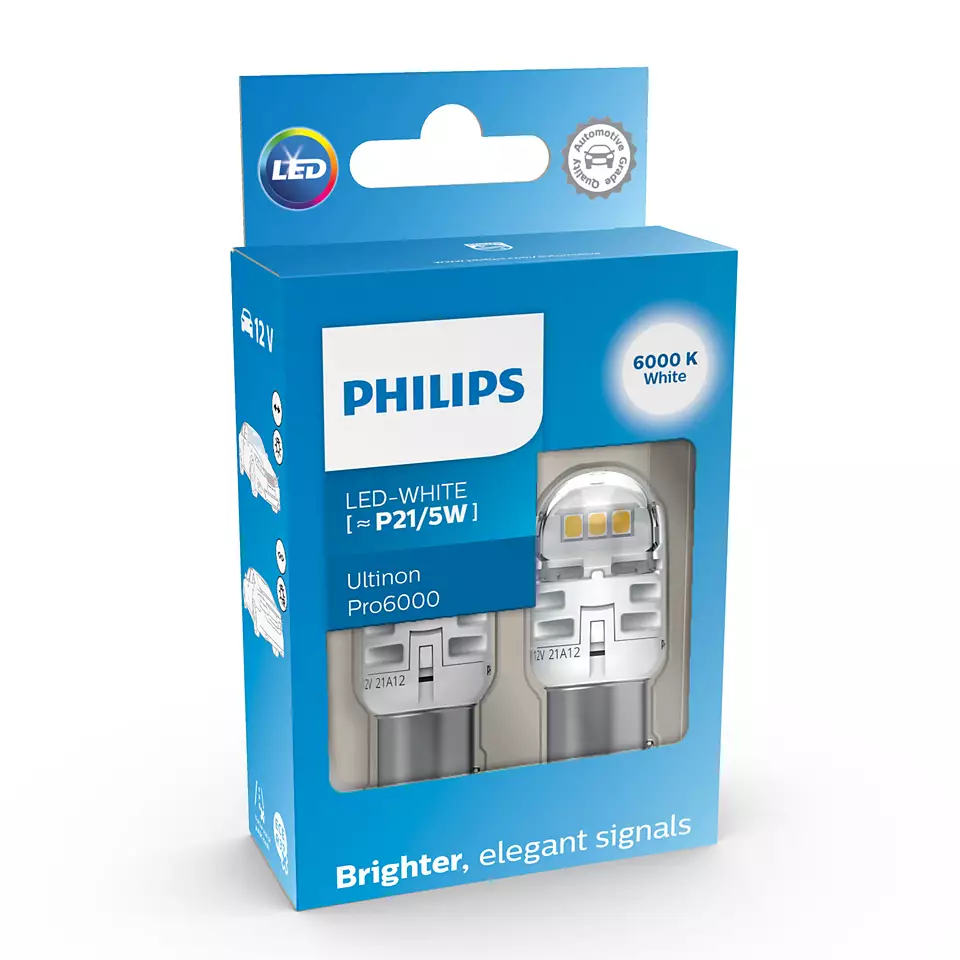    P21/5W Philips WHITE Ultinon Pro6000 LED (11499CU60X2)