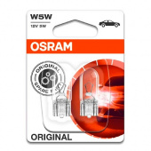 Комплект галогенных ламп W5W Osram Original 12V 2825-02B